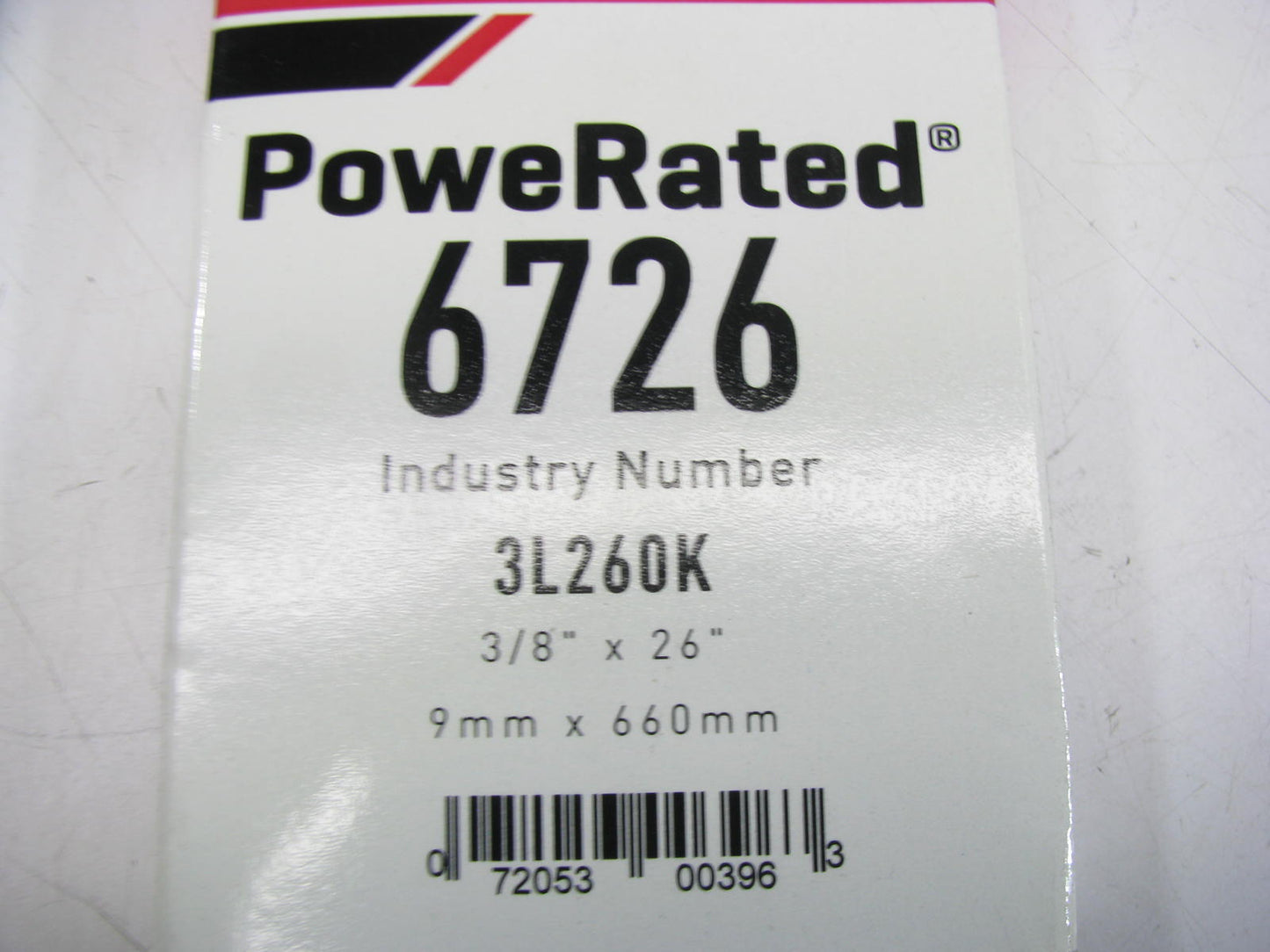Gates 6726 Power Equipment Accessory Drive Belt - 3/8'' X 26''