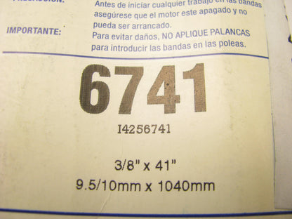 Gates 6741 Lawn & Garden Power Equipment Accessory Drive Belt - 3/8'' X 41''