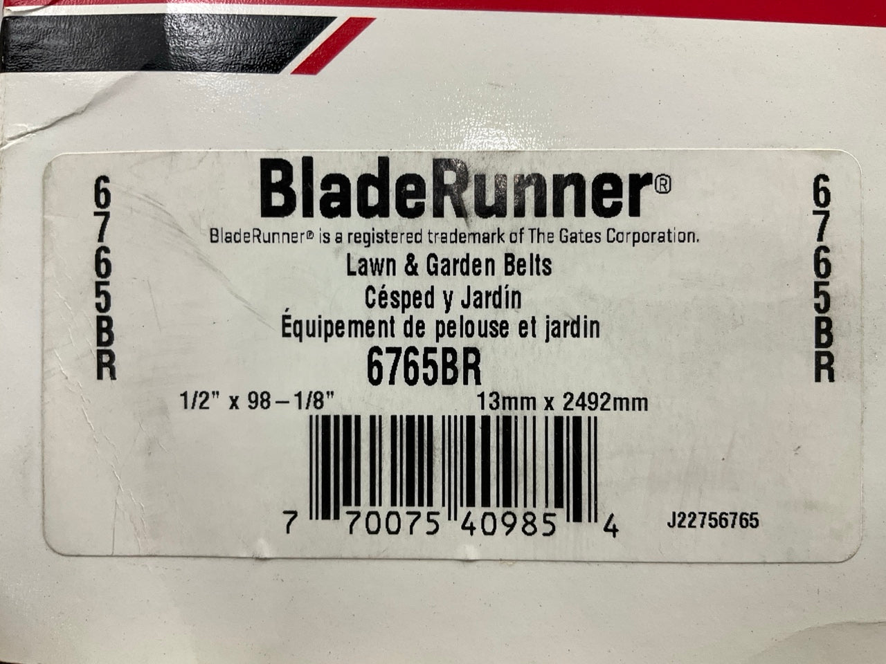 Gates 6765BR BladeRunner Power Equipment Drive Belt, 1/2'' X 97-13/16''