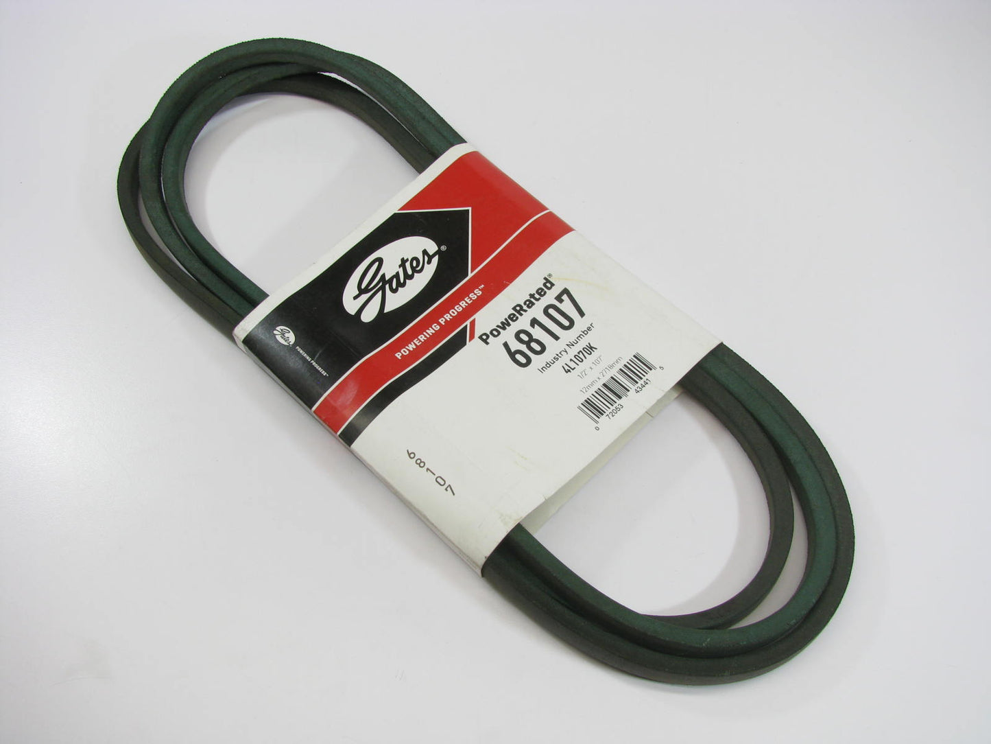 Gates 68107 Power Equipment Accessory Drive Belt - 1/2'' X 107''