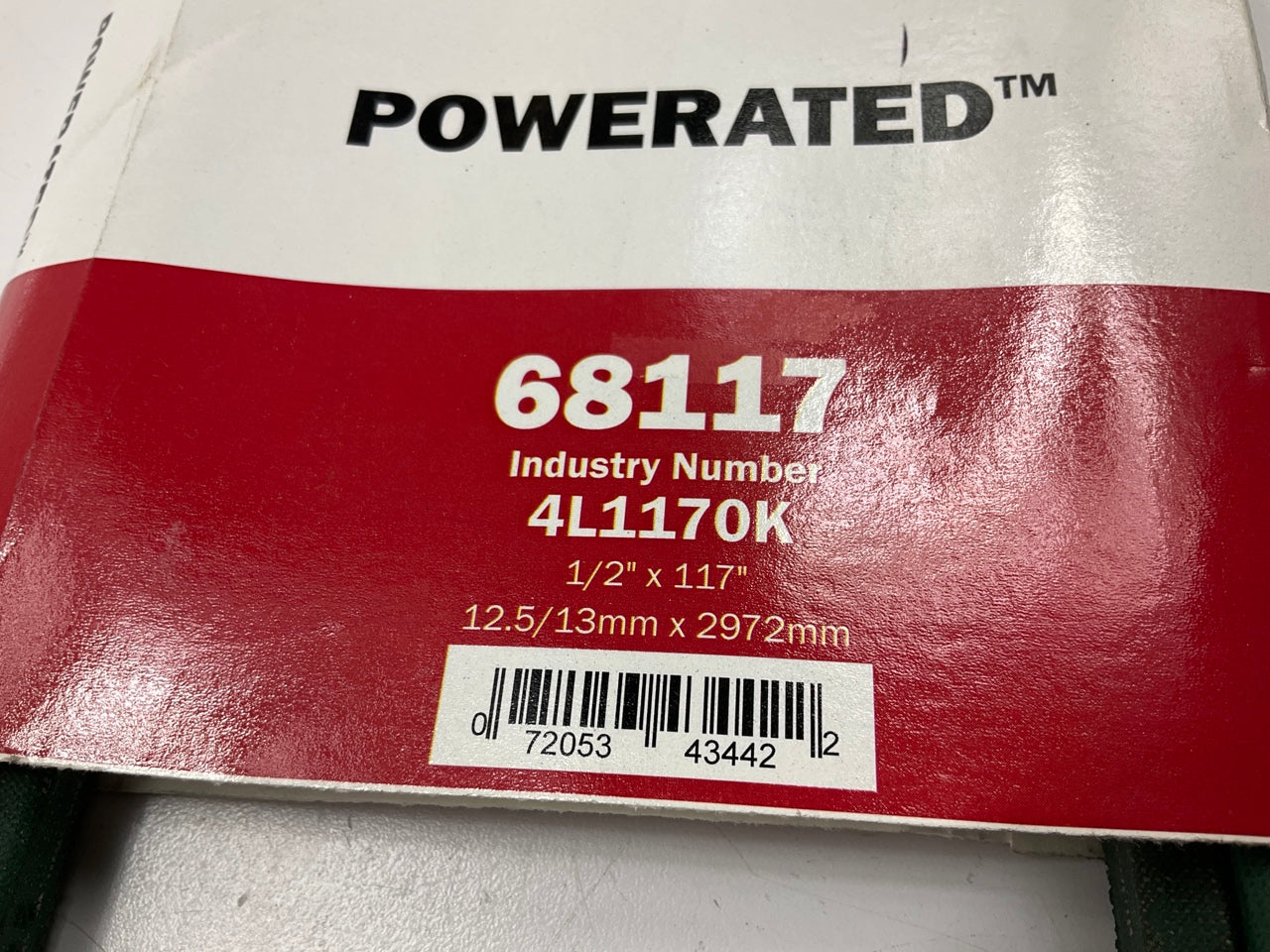 Gates 68117 Lawn & Garden Power Equipment Accessory Drive Belt, 1/2'' X 117''