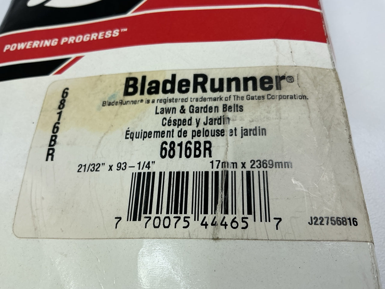 Gates 6816BR Power Equipment Accessory Drive Belt - 5/8'' X 93.25''