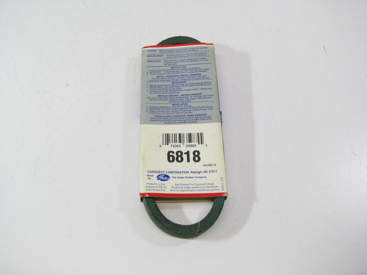 Gates 6818 Power Equipment Accessory Drive Belt - 1/2'' X 18''