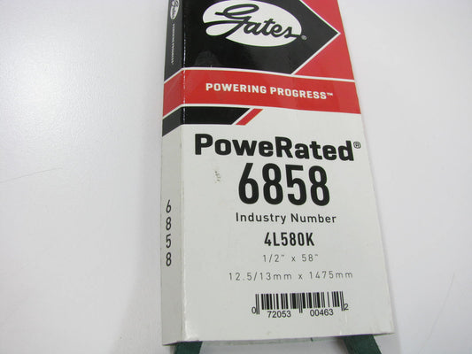 Gates 6858 Lawn & Garden Power Equipment Accessory Drive Belt - 1/2'' X 58''