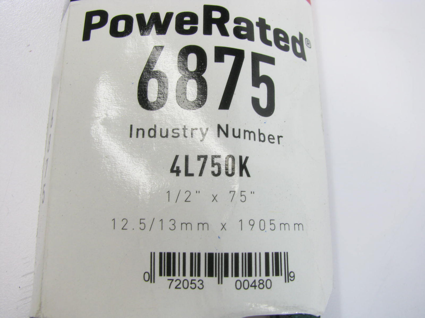 Gates 6875 Lawn & Garden Power Equipment Accessory Drive Belt - 1/2'' X 75''