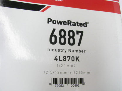 Gates 6887 Lawn & Garden Power Equipment Accessory Drive Belt - 1/2'' X 87''