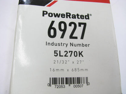 Gates 6927 Power Equipment Accessory Drive Belt - 21/32'' X 27''