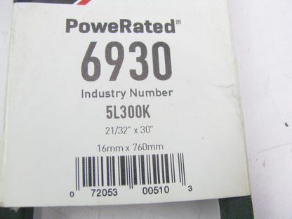 Gates 6930 Power Equipment Accessory Drive Belt - 5/8'' X 30''