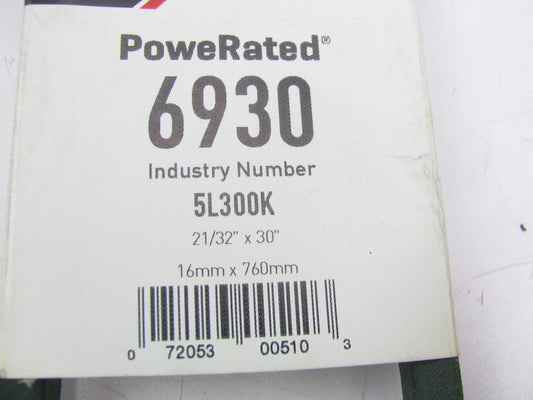 Gates 6930 Power Equipment Accessory Drive Belt - 5/8'' X 30''