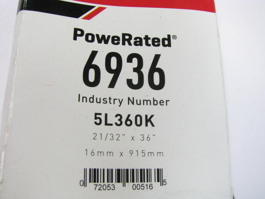 Gates 6936 Lawn & Garden Power Equipment Accessory Drive Belt - 5/8'' X 36''