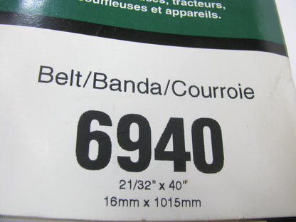 Gates 6940 Lawn & Garden Power Equipment Accessory Drive Belt - 21/32'' X 40''