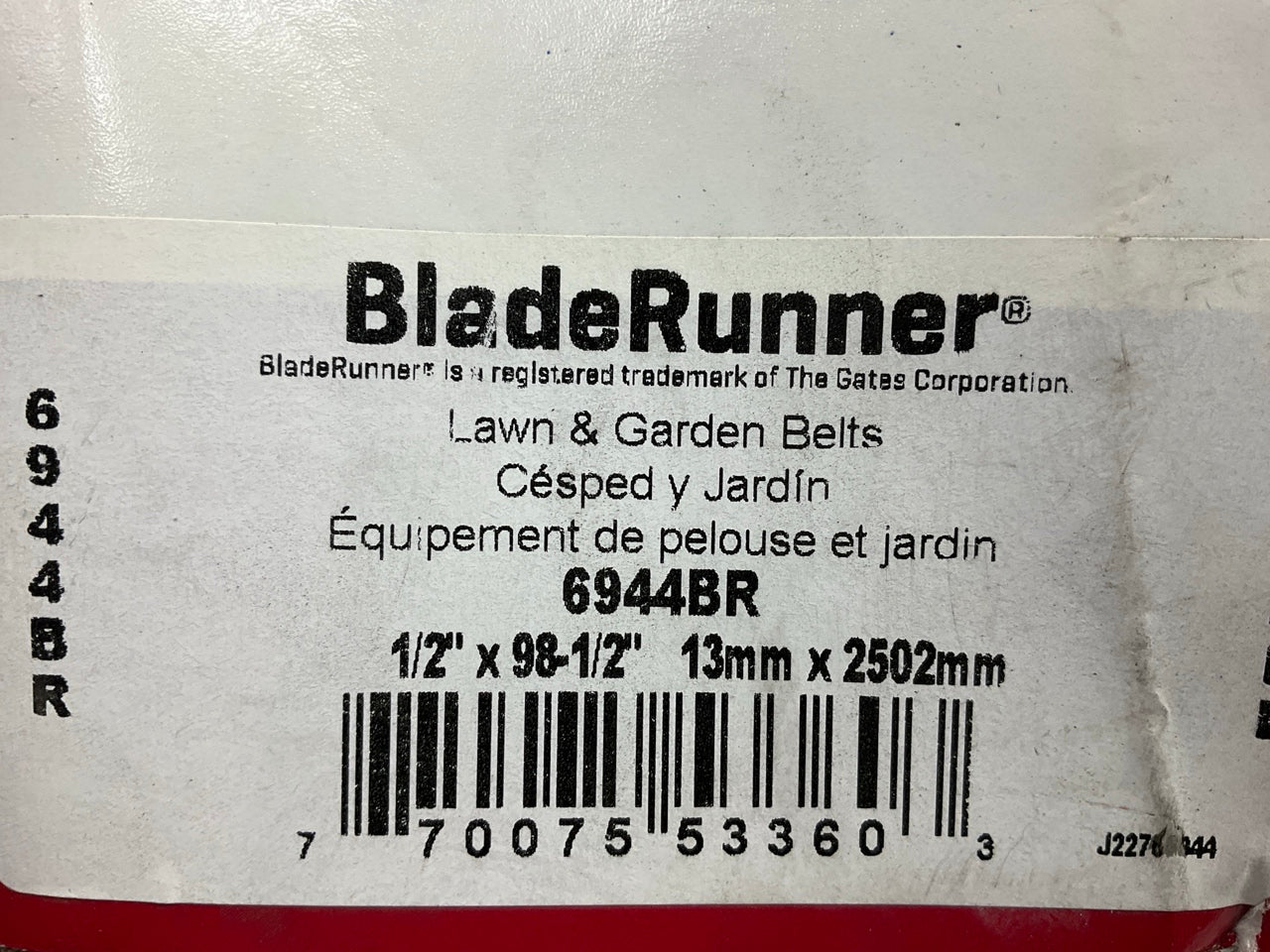 Gates 6944BR BladeRunner Power Equipment Accessory Drive Belt, 1/2'' X 98-1/2''