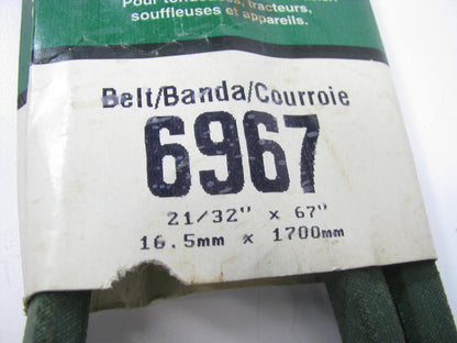 Gates 6967 Lawn & Garden Power Equipment Accessory Drive Belt - 21/32'' X 67''