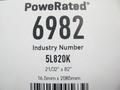 Gates 6982 Power Equipment Accessory Drive Belt - 21/32'' X 82''