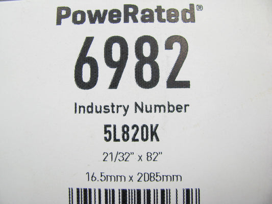 Gates 6982 Power Equipment Accessory Drive Belt - 21/32'' X 82''