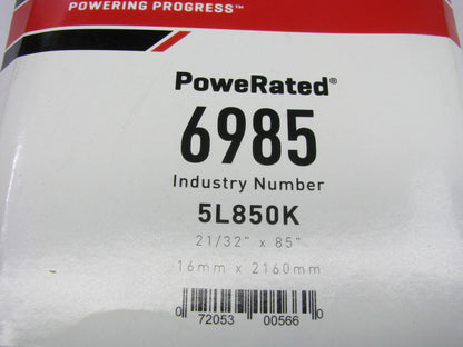 Gates 6985 Lawn & Garden Power Equipment Accessory Drive Belt - 21/32''  X  85''