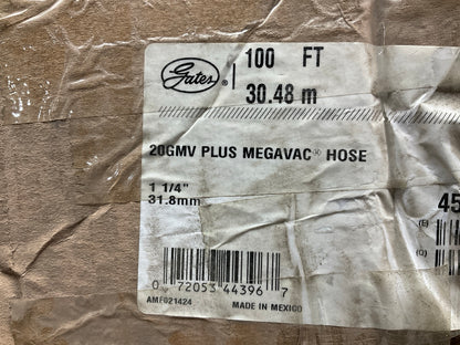 100 FEET - Gates 70186 1-1/4'' GMV Global MegaVac Return Line / Suction Hose