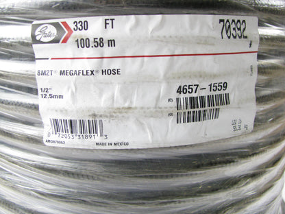 330 FEET - Gates 70392 8M2T 1/2'' Hydraulic Hose Reel Spool SAE 100R16 4300 PSI