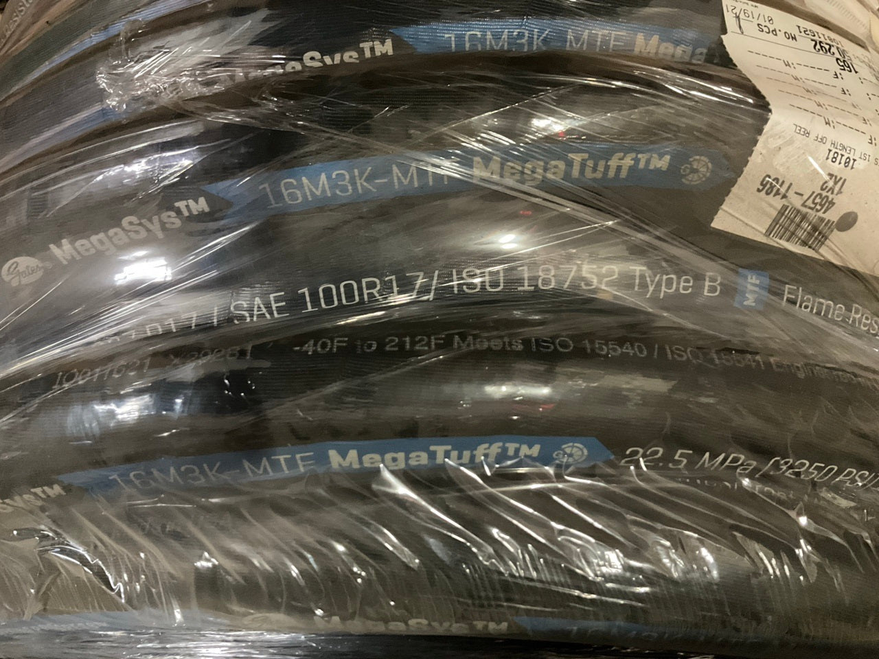 165 FEET - Gates 70562 16M3K MTF 1'' Hydraulic Hose, 3250 PSI Working Pressure