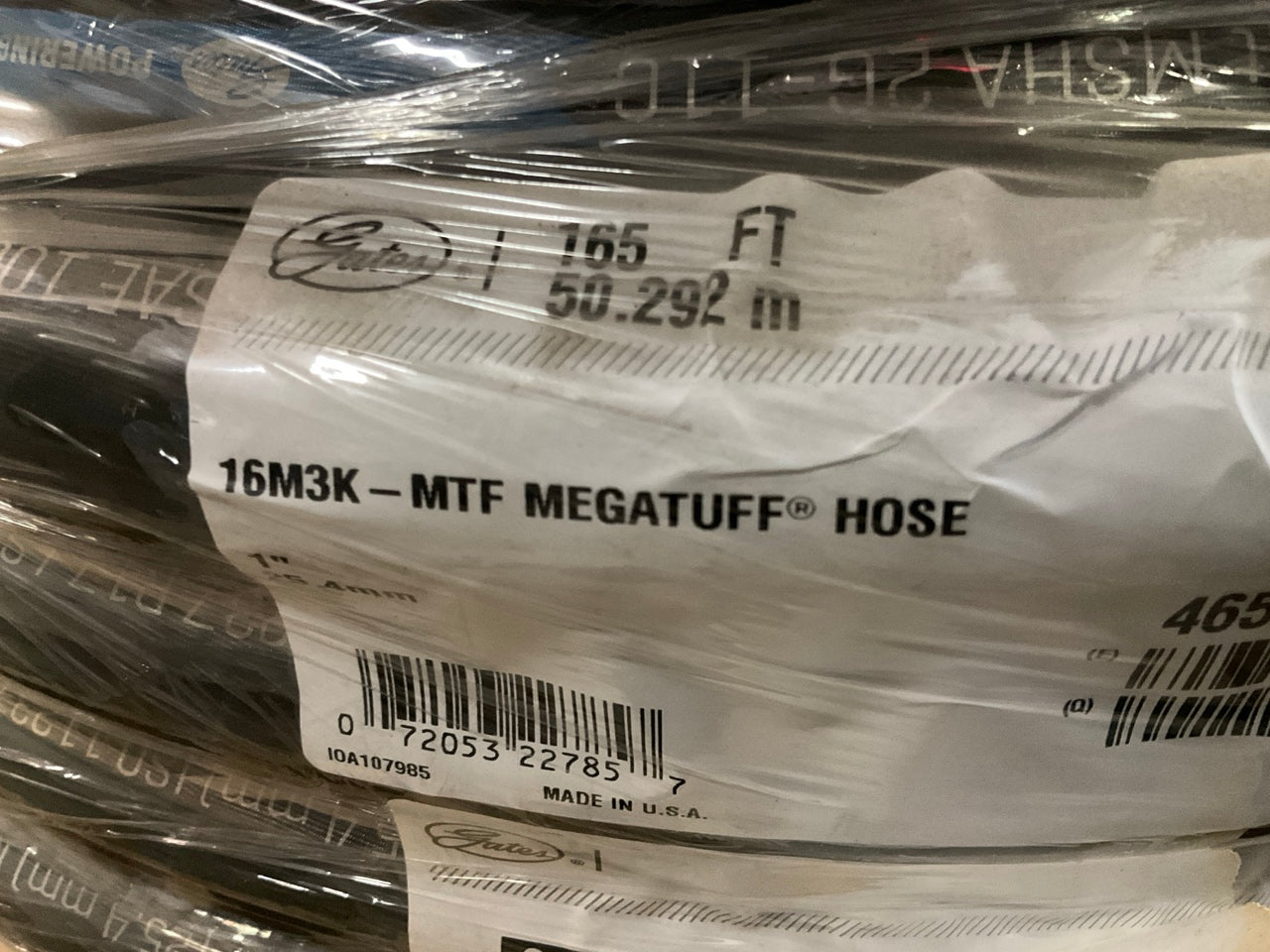 165 FEET - Gates 70562 16M3K MTF 1'' Hydraulic Hose, 3250 PSI Working Pressure