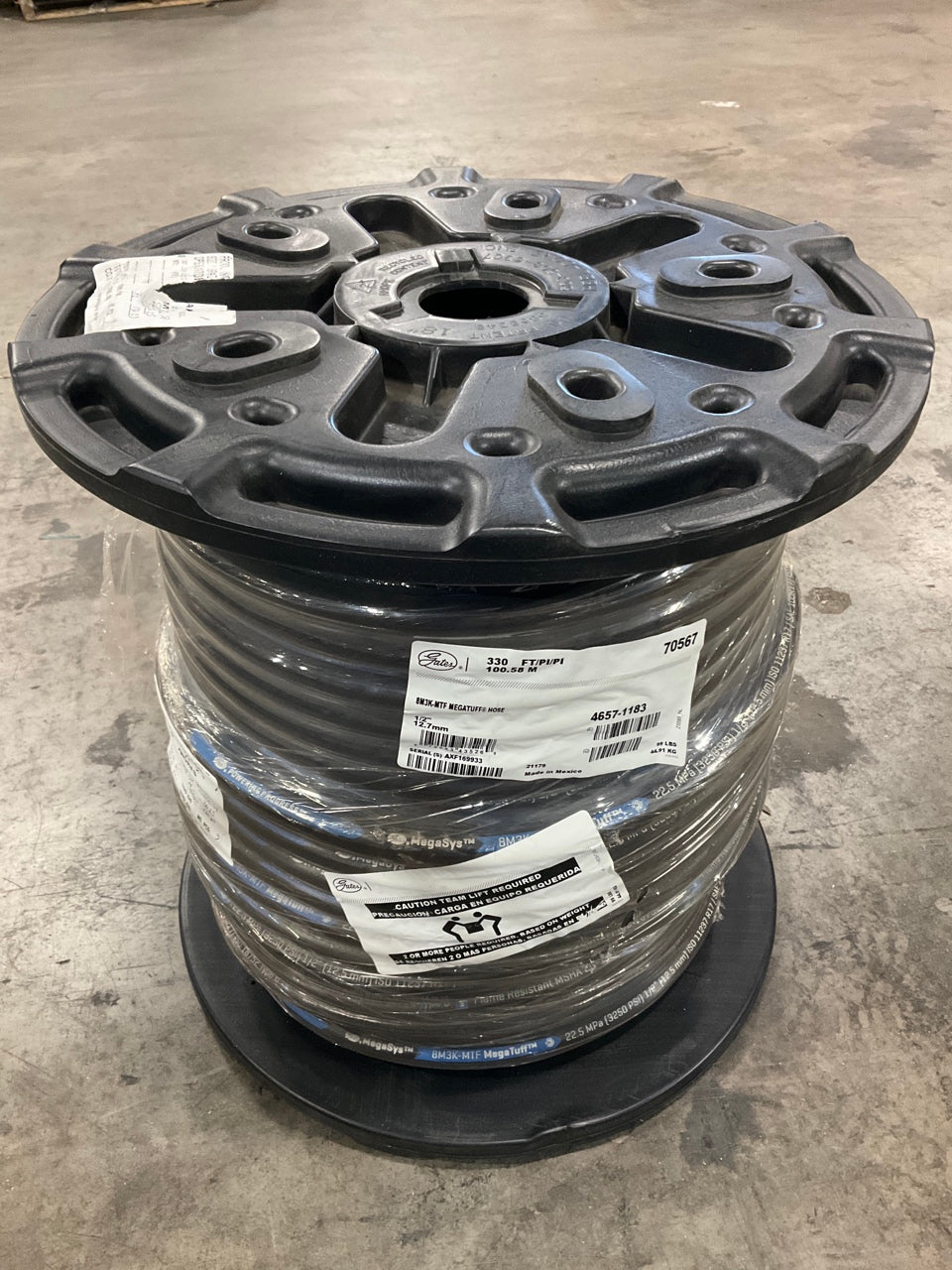 330 FEET - Gates 70567 M3K Mega3000 Hydraulic Hose SAE 100R17, 1/2'' ID, 3250 PSI