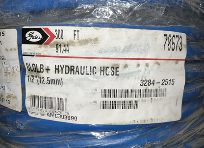 300 FEET - Gates 70673 1/2'' 8L0LB+ Hydraulic Hose 300 PSI Working Pressure