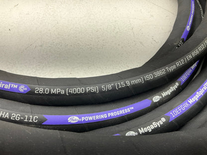 60 FEET - Gates 70813 5/8'' 10EFG4K MegaSpiral Hydraulic Hose, 4000 PSI
