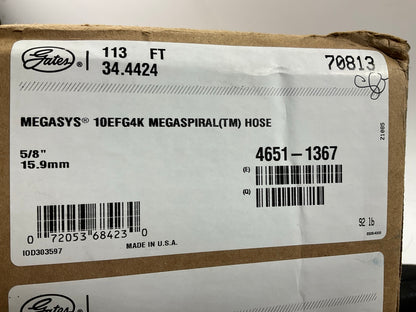 113 FEET - Gates 70813 5/8'' 10EFG4K MegaSpiral Hydraulic Hose, 4000 PSI
