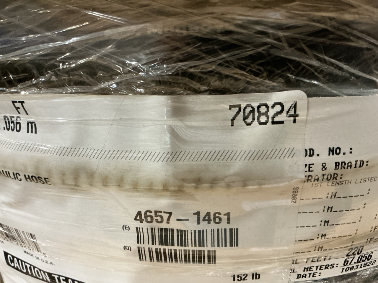 220 Feet - Gates 70824 M4K Mega4000 220' 3/4'' Hydraulic Hose, 4000 PSI Max WP