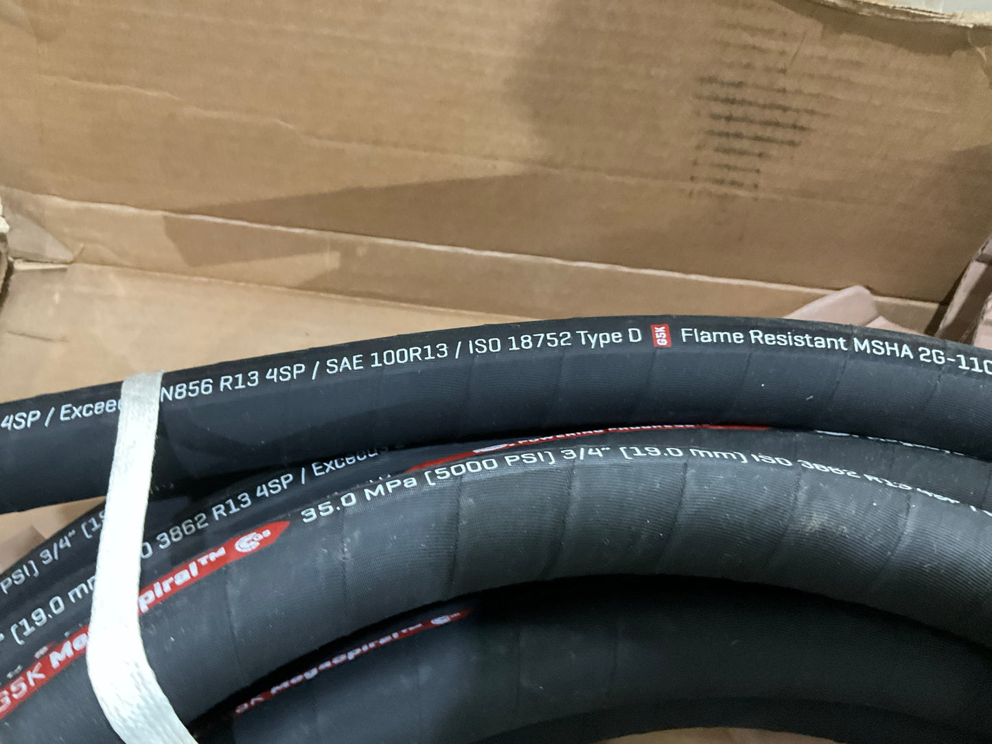 100 FEET - Gates 70838 3/4'' Hydraulic Hose MegaSys 12EFG5K Mega Spiral 5000 PSI