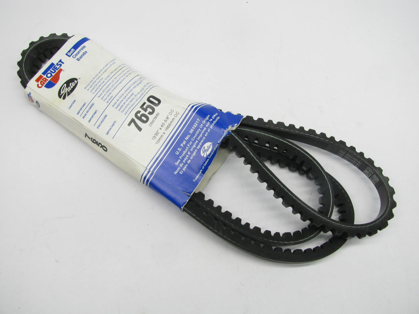 Gates 7650 Accessory Drive Belt - 0.44'' X 65.625'' - 36 Degree
