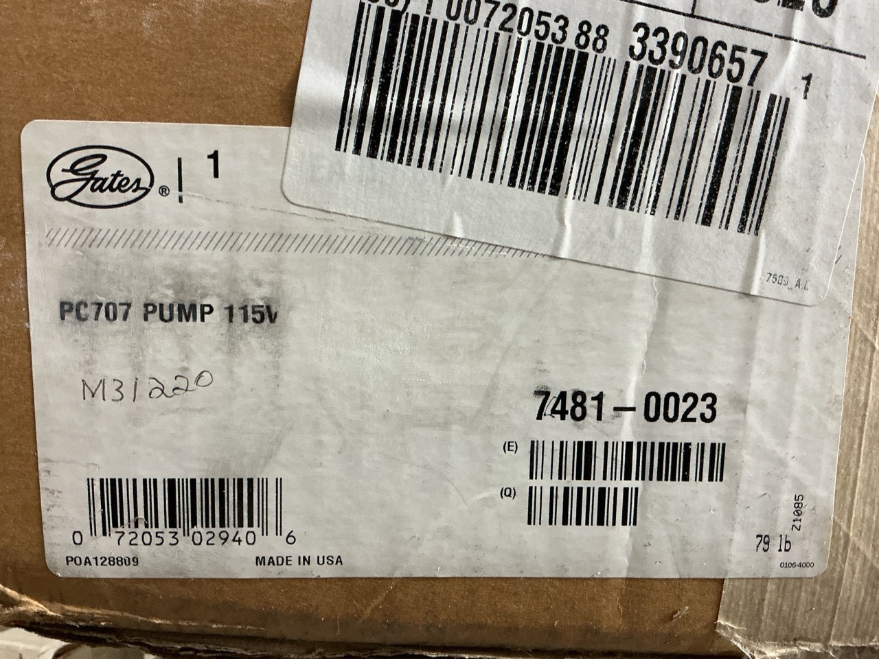 Gates 77810 Cycle Pump For Power Crimp 707 Hydraulic Crimper 115V, 1 H.P
