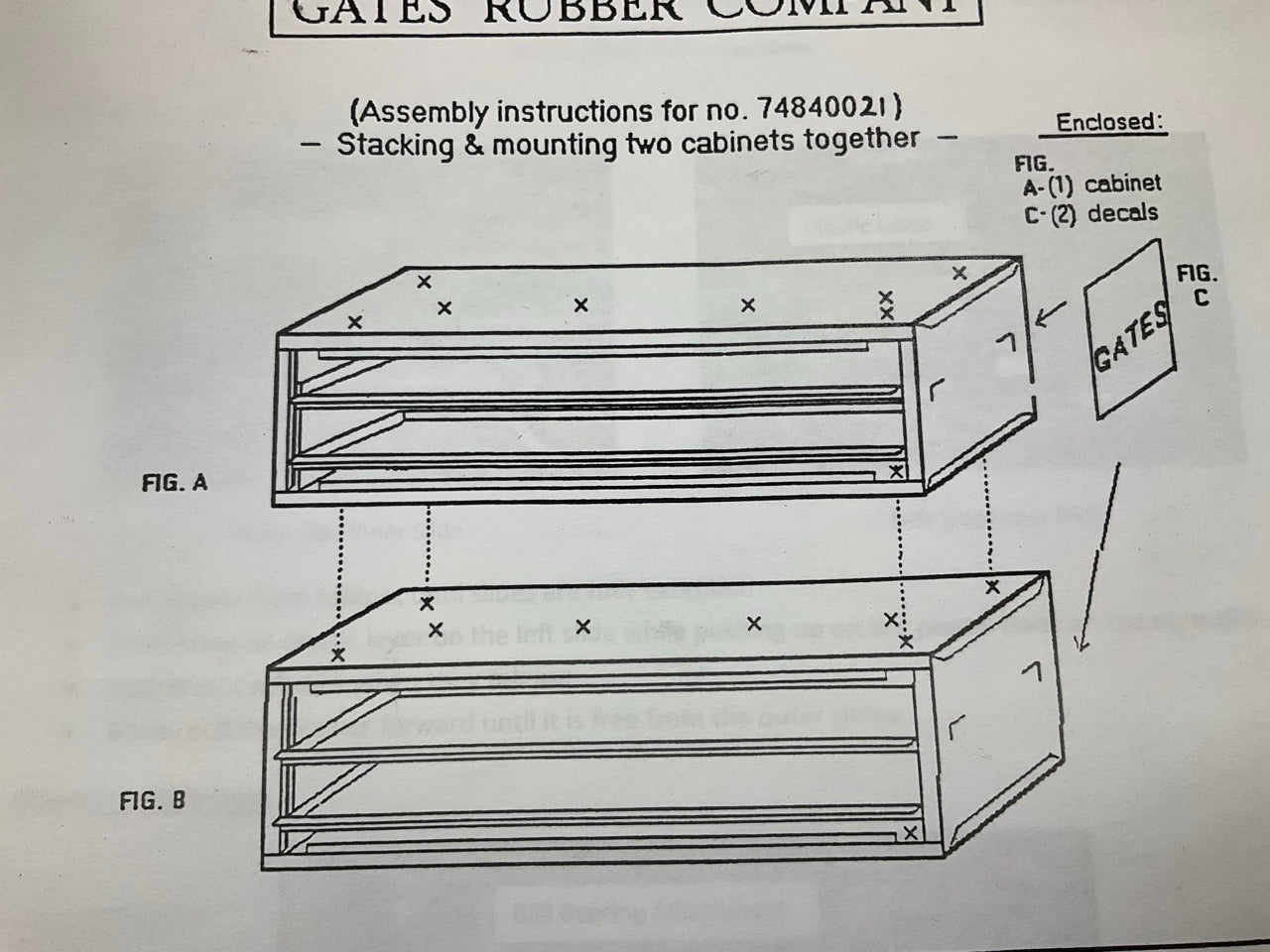 Gates 78189 Hydraulic Coupling Coupler Cabinet  2 Drawer, Use W/ 3.5'' Or 7'' Bins