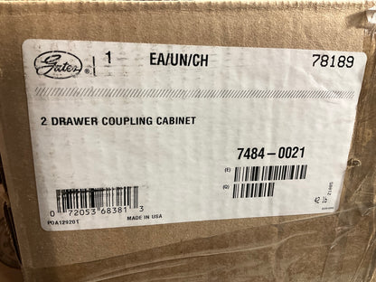 Gates 78189 Hydraulic Coupling Coupler Cabinet  2 Drawer, Use W/ 3.5'' Or 7'' Bins