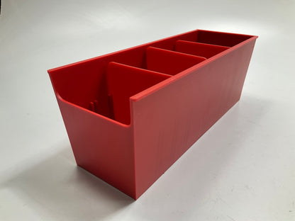 Gates 78194 - 3.5'' Red Plastic Bins With Dividers For Hydraulic Coupler Cabinet