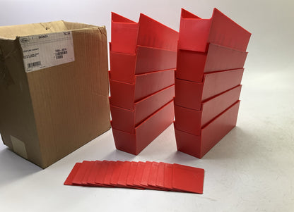 (10) Gates 78194 Red Coupling Cabinets Dividers 3-1/2'' Wide Bins