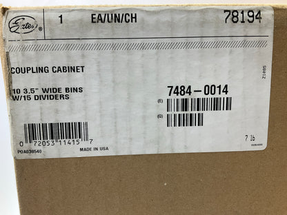 (10) Gates 78194 Red Coupling Cabinets Dividers 3-1/2'' Wide Bins
