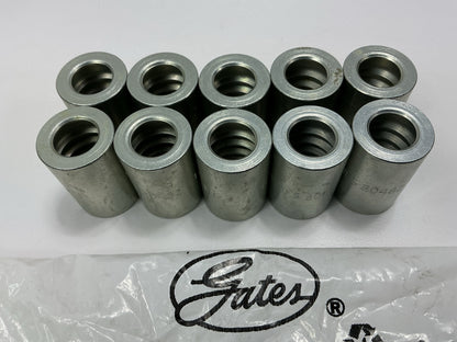 (10) Gates 80482 Power Crimp Hydraulic Ferrule 1.28'' L X 1/4'' ID - Steel