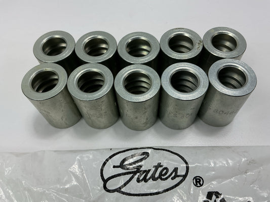 (10) Gates 80482 Power Crimp Hydraulic Ferrule 1.28'' L X 1/4'' ID - Steel