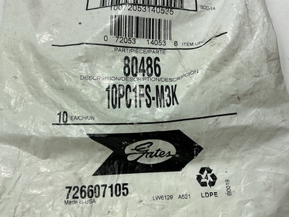 (10) Gates 80486 Power Crimp Hose Coupling 1.49'' L X 1.21'' OD - 10PC1FS-M3K