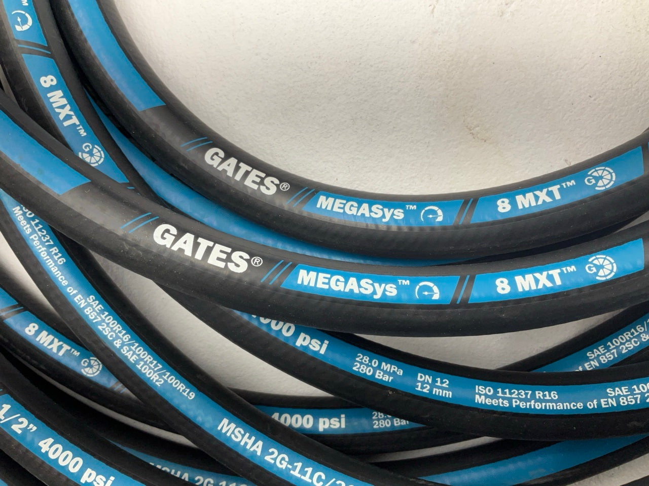 50 FEET - Gates 85048 1/2'' Hydraulic Hose MXT MegaSys Wire Braid Hose SAE 100R16