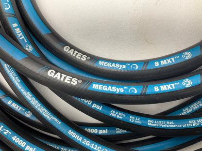 50 FEET - Gates 85048 1/2'' Hydraulic Hose MXT MegaSys Wire Braid Hose SAE 100R16