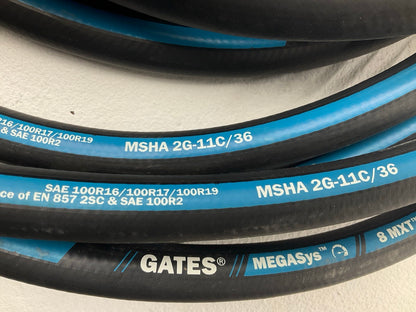 50 FEET - Gates 85048 1/2'' Hydraulic Hose MXT MegaSys Wire Braid Hose SAE 100R16