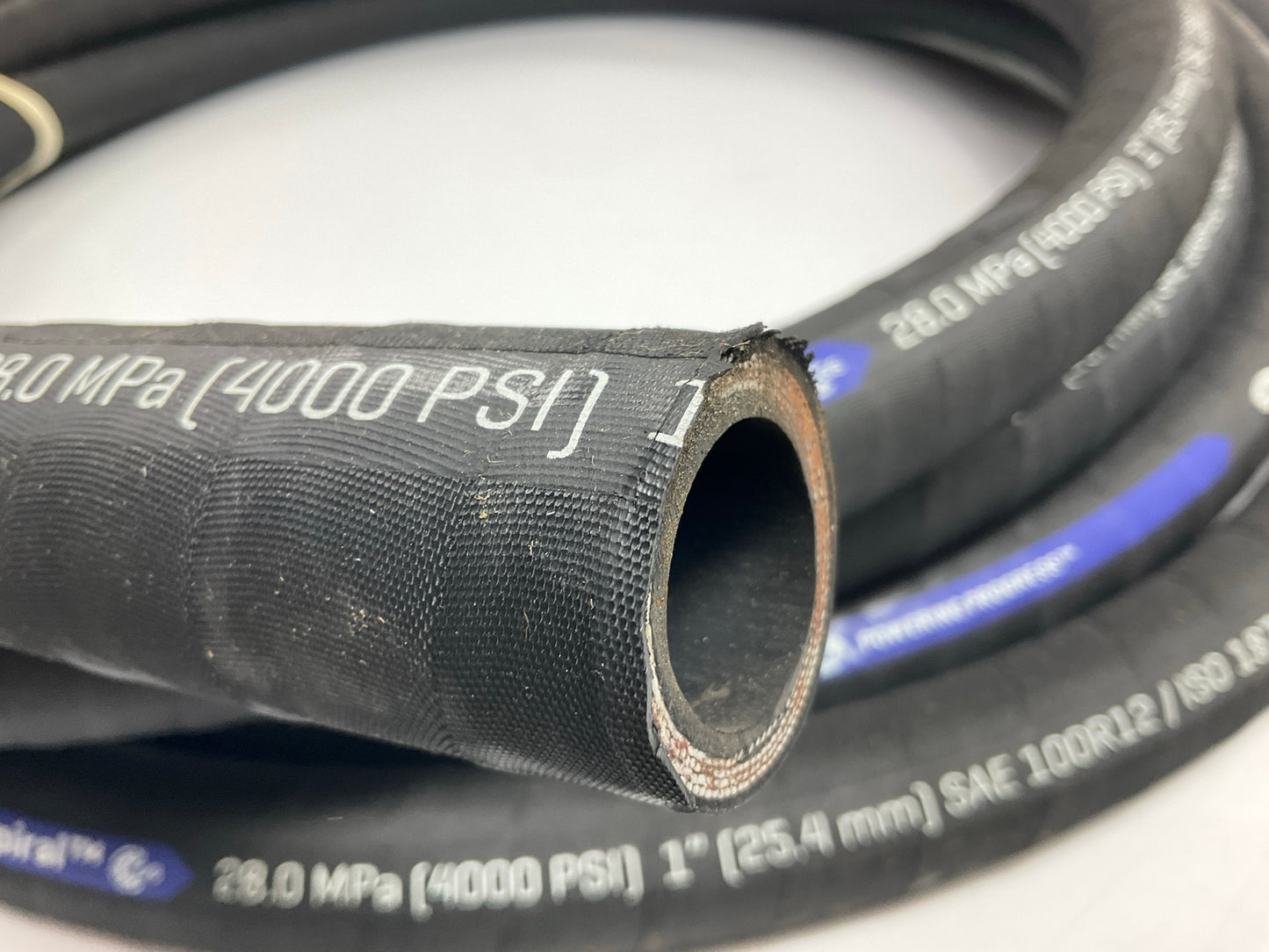 25 FEET - Gates 85481 1'' Hydraulic Hose 16EFG4K Mega Spiral 28.0 MPA (4000 PSI)