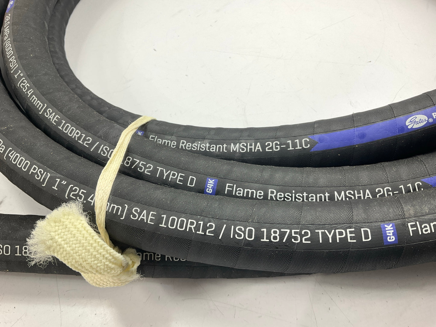 25 FEET - Gates 85481 1'' Hydraulic Hose 16EFG4K Mega Spiral 28.0 MPA (4000 PSI)