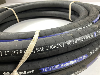 Gates 16EFG4k 85495 1'' ID X 50' Foot - SAE 100R12 - Spiral 4 Wire Hydraulic Hose