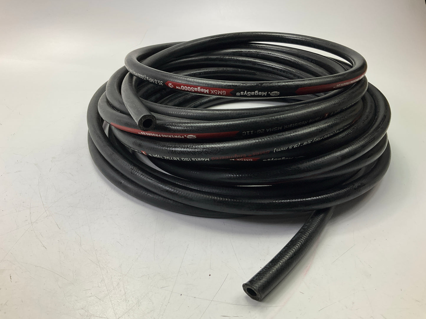 50 FEET - Gates 85606 3/8'' Hydraulic Hose, 5000 PSI 6M5K Mega 5000 MSHA2G-11C