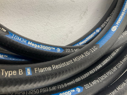 50 FEET - Gates 85627 5/8'' Hydraulic Hose 10M3K Mega3000, 3250 PSI Max W.P.
