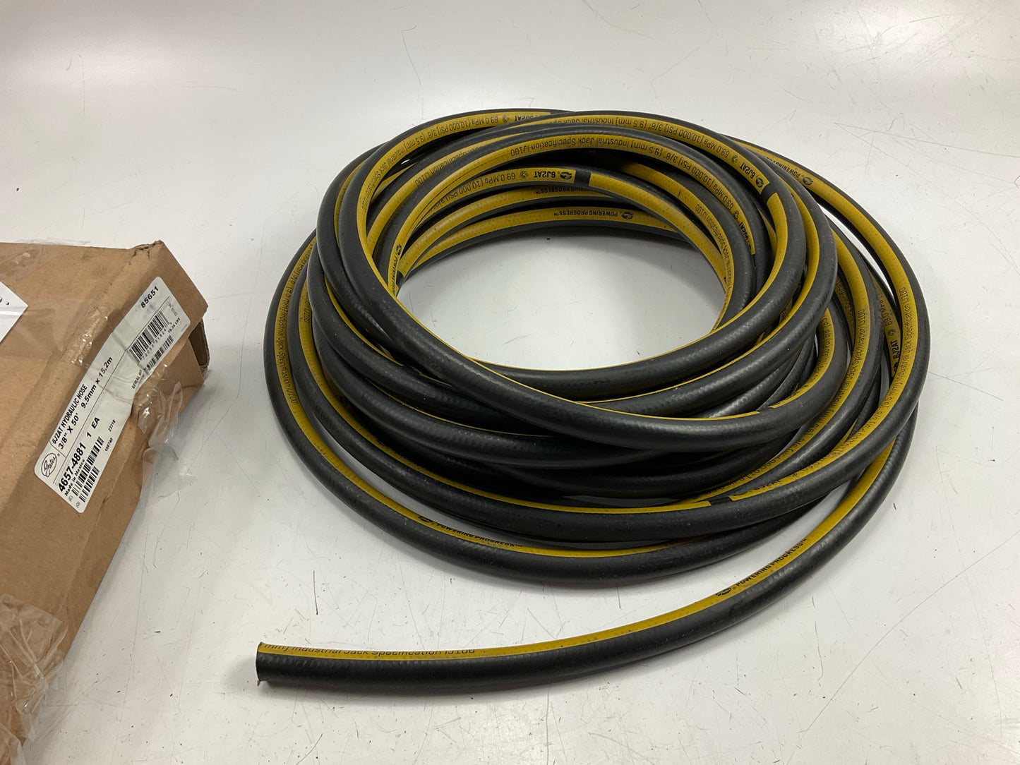 49 FEET - Gates 85651 3/8'' 6J2AT Hydraulic Hose, 10,000 PSI Max Working Pressure
