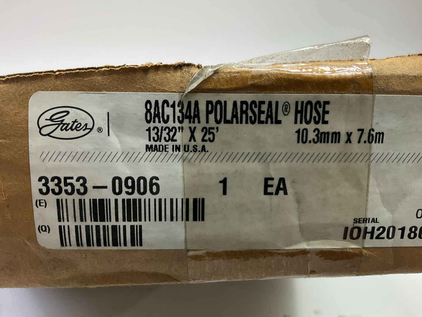 25 FEET - Gates 85665 Polarseal Air Conditioning AC134A Hose, SAE J3062, 13/32''